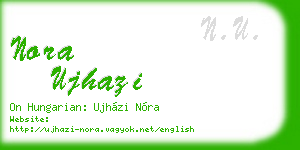 nora ujhazi business card