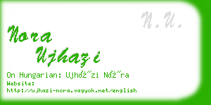 nora ujhazi business card